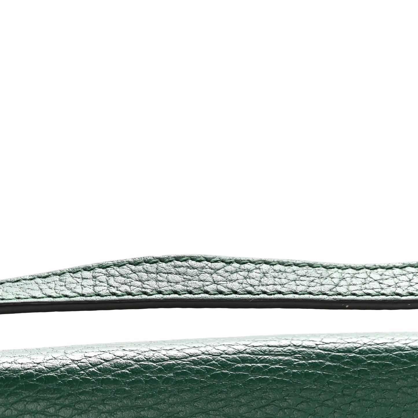 Dollar Calfskin Interlocking G Chain Wallet Emerald