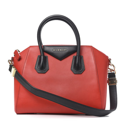 Givenchy Smooth Calfskin Small Bi-Color Antigona Red Black 1 of 15