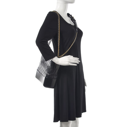 Chanel Aged Calfskin Quilted Medium Gabrielle Hobo Black 3 of 11