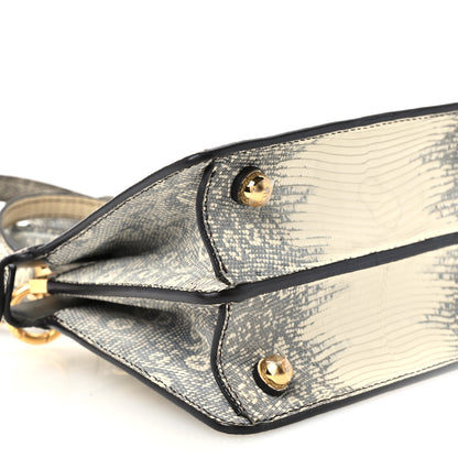 Fendi Lizard Togo Lucido Petite Peekaboo I SEE U Satchel Roccia 11 of 12
