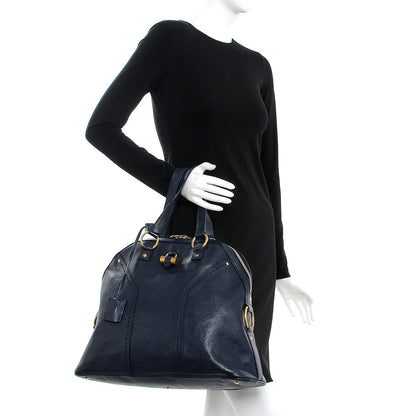 Saint Laurent Calfskin Oversized Muse Navy Blue 2 of 6