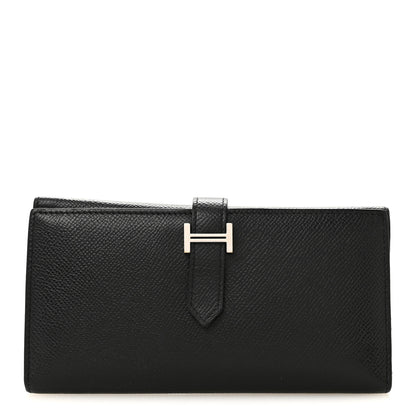 Hermes Epsom Tri-Fold Bearn Gusset Wallet Black 1 of 11