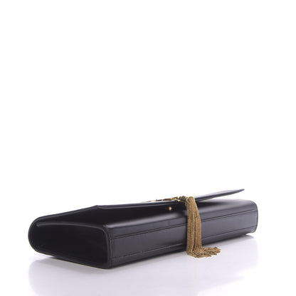Saint Laurent Calfskin Classic Monogram Tassel Clutch Black 3 of 10