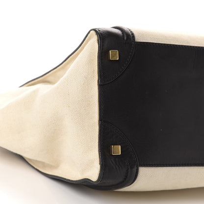 Celine Natural Canvas Smooth Calfskin Mini Luggage Cream 7 of 16