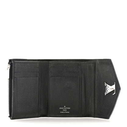 Louis Vuitton Soft Calfskin My Lockme Compact Wallet Black 5 of 13
