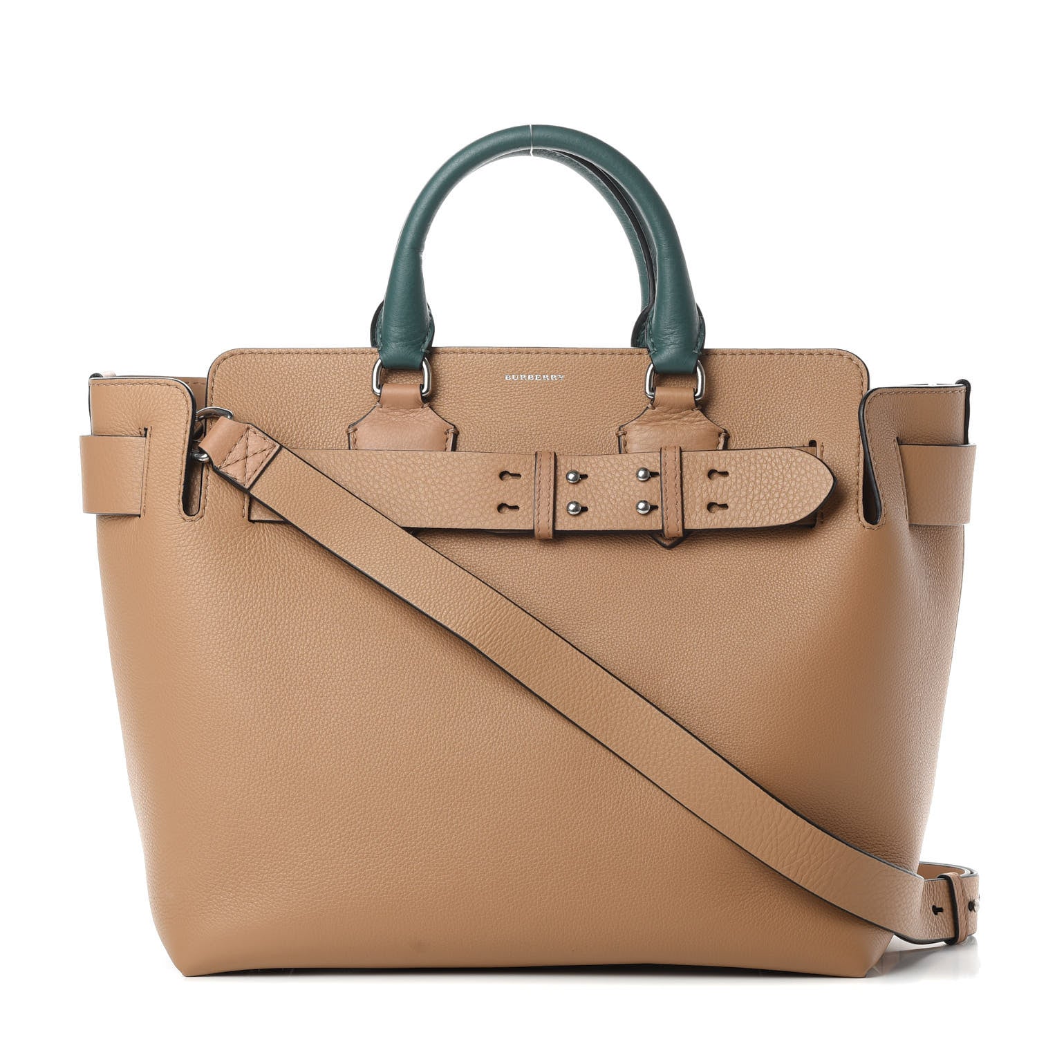 Burberry Soft Grain Calfskin Medium Belt Bag Light Camel Chalk White 1 of 15