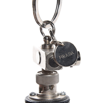 Prada Saffiano Robot Edward Hook Trick Keychain Black 5 of 6