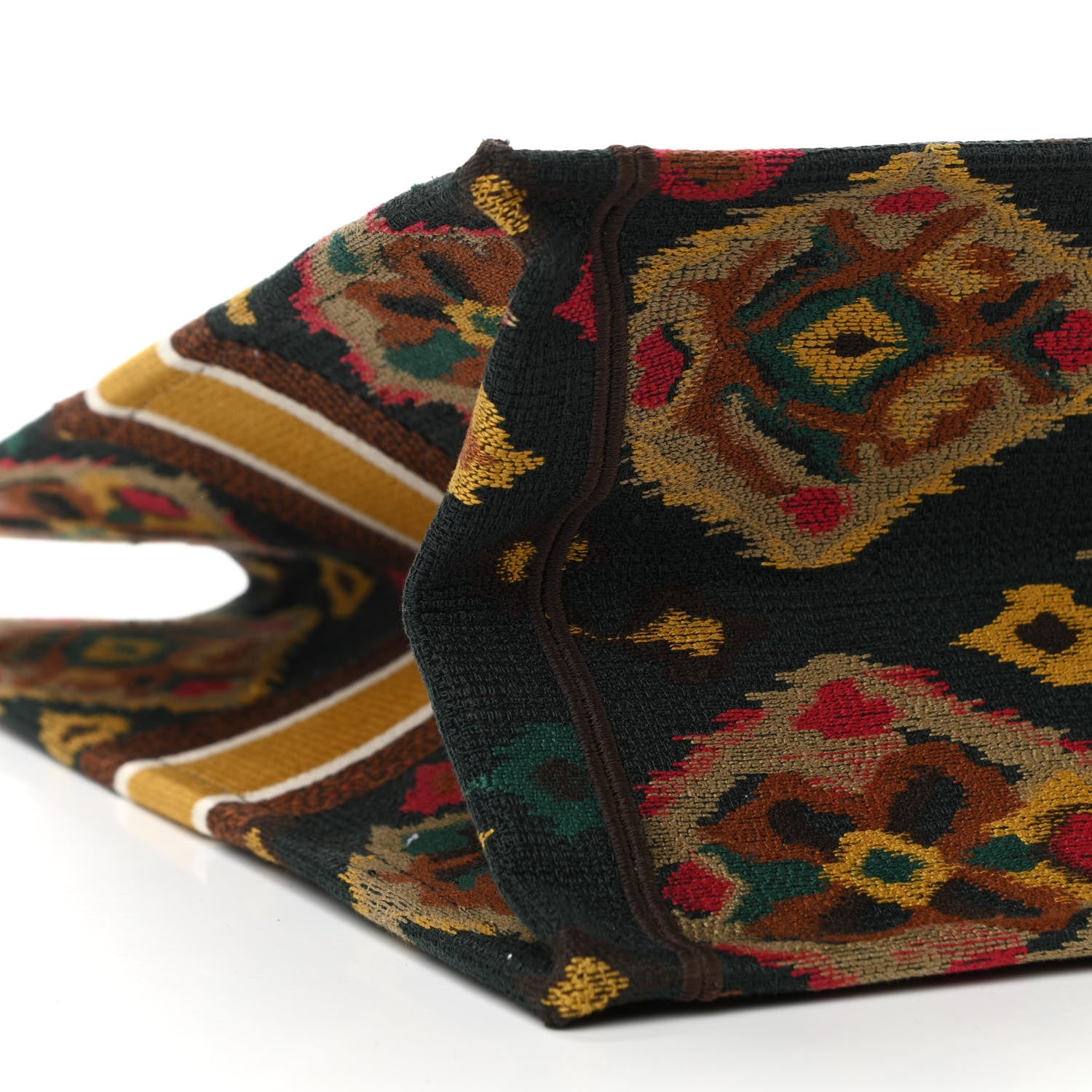 Christian Dior Canvas Embroidered Large Paisley Book Tote Multicolor 9 of 10