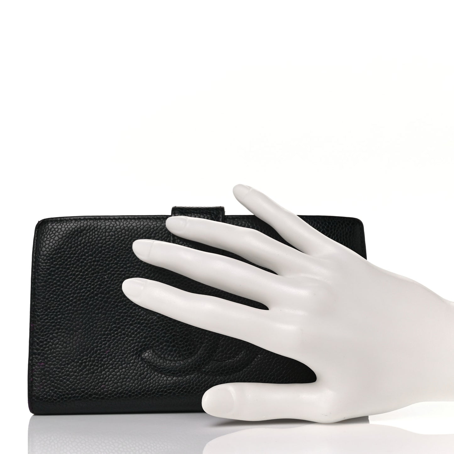 Caviar Timeless CC French Wallet Black