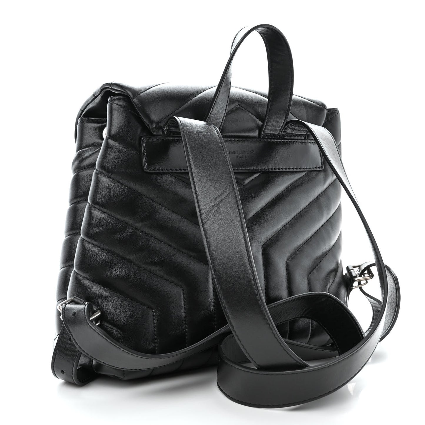 Calfskin Y Quilted Monogram Small Loulou Backpack Black