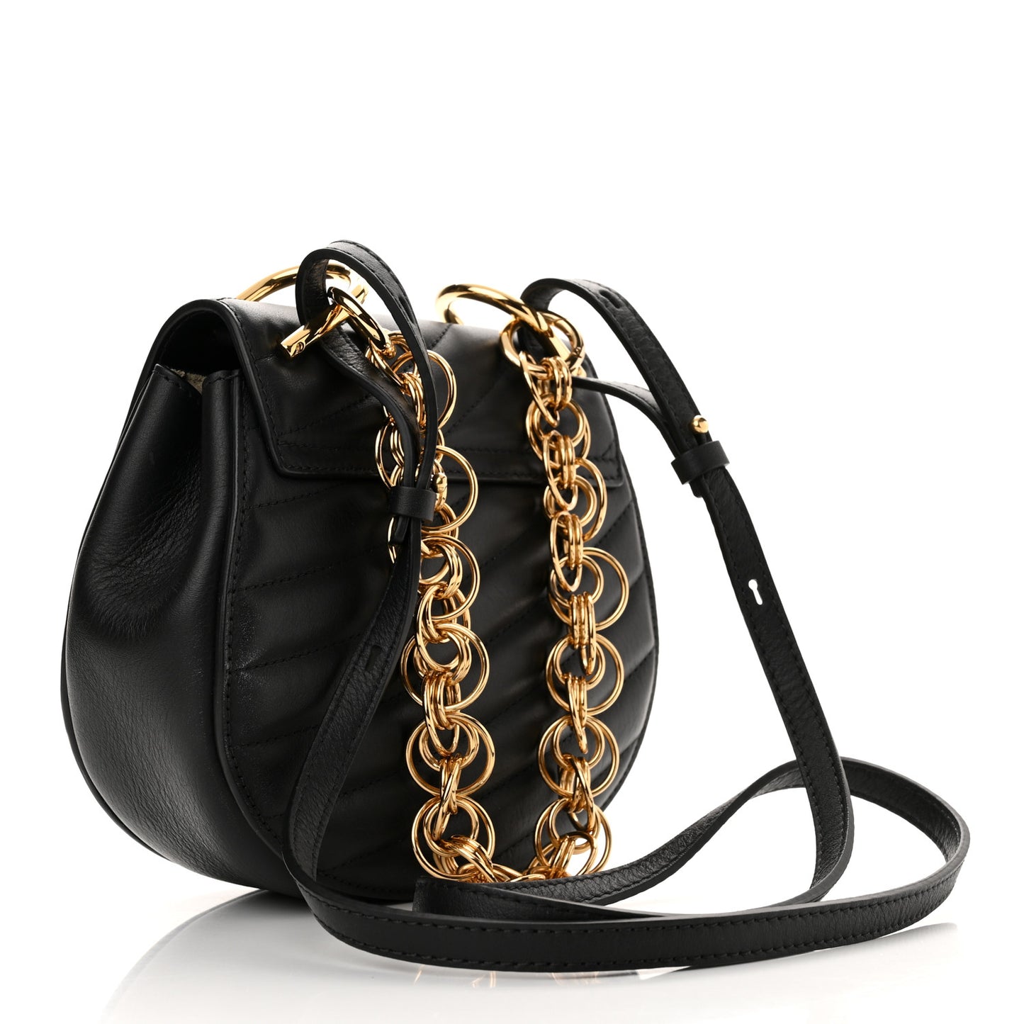 Calfskin Quilted Mini Drew Bijou Shoulder Bag Black
