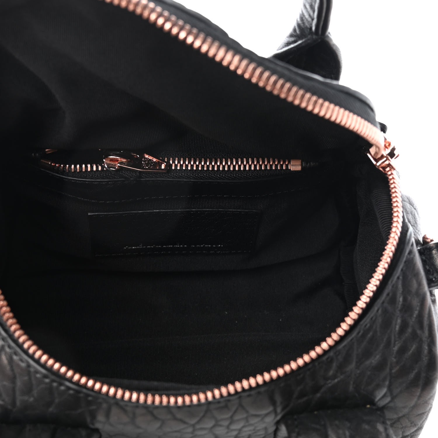 Alexander Wang Pebbled Lambskin Mini Rockie Black Rose Gold Hardware 5 of 8