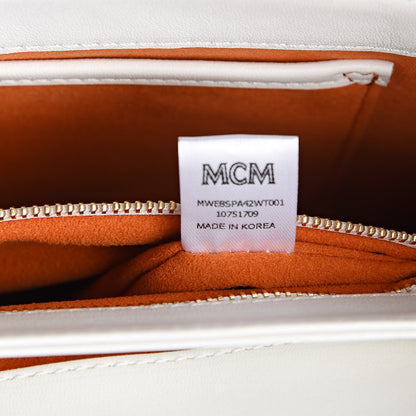 MCM Visetos Medium Patricia Satchel White 7 of 9