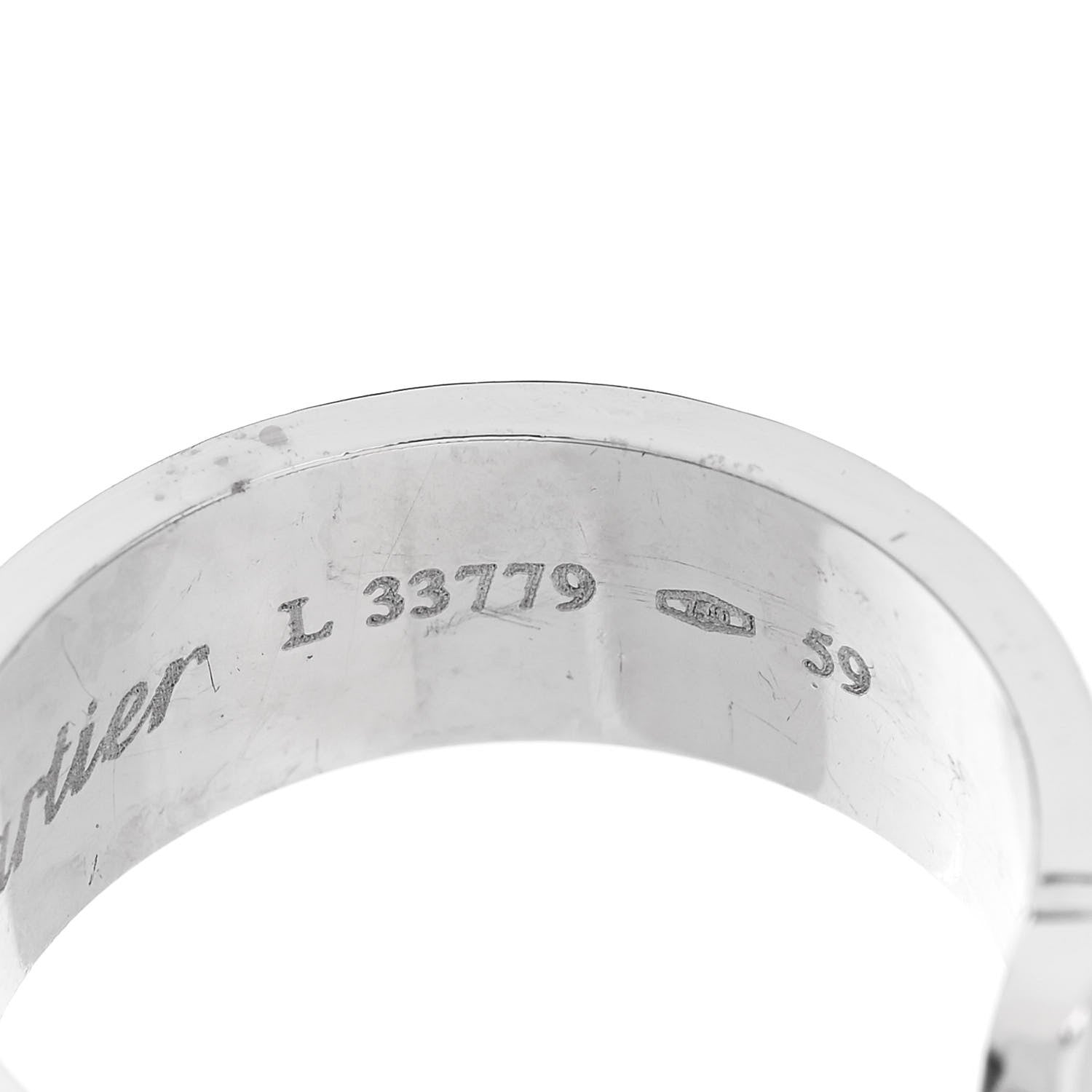 Cartier 18K White Gold C De Cartier Christmas Ring 60 9 5 of 5