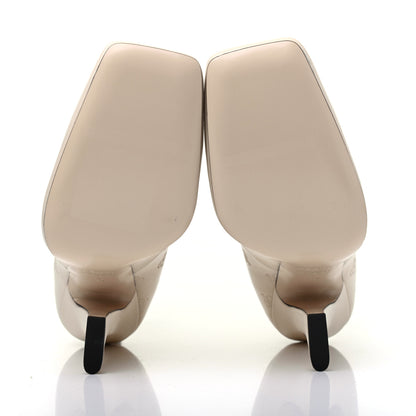 Fendi Vitello Karligraphy Embossed FFreedom High Heel Ankle Boots 36 White 5 of 10