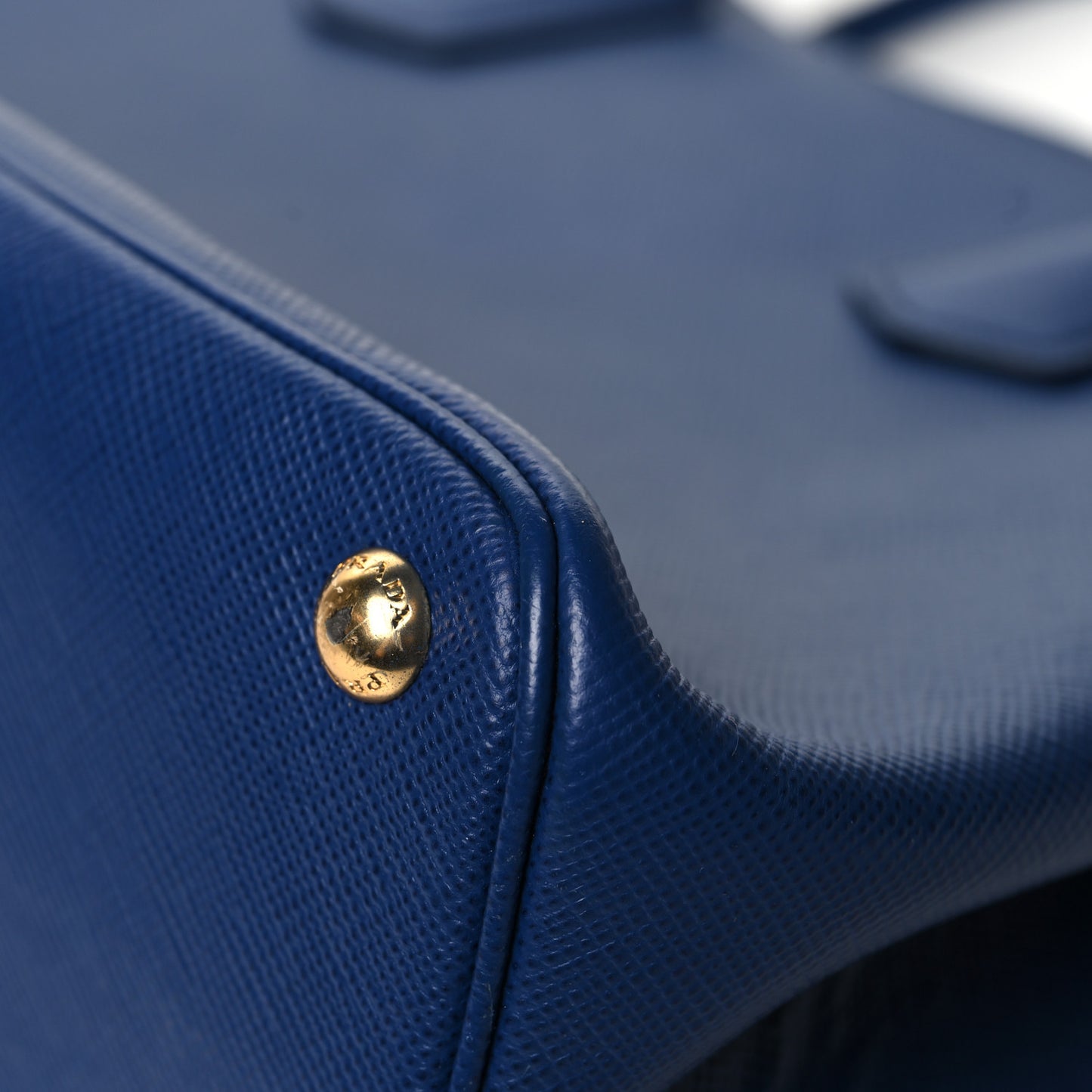 Saffiano Cuir Medium Double Bag Bleuette Rosso