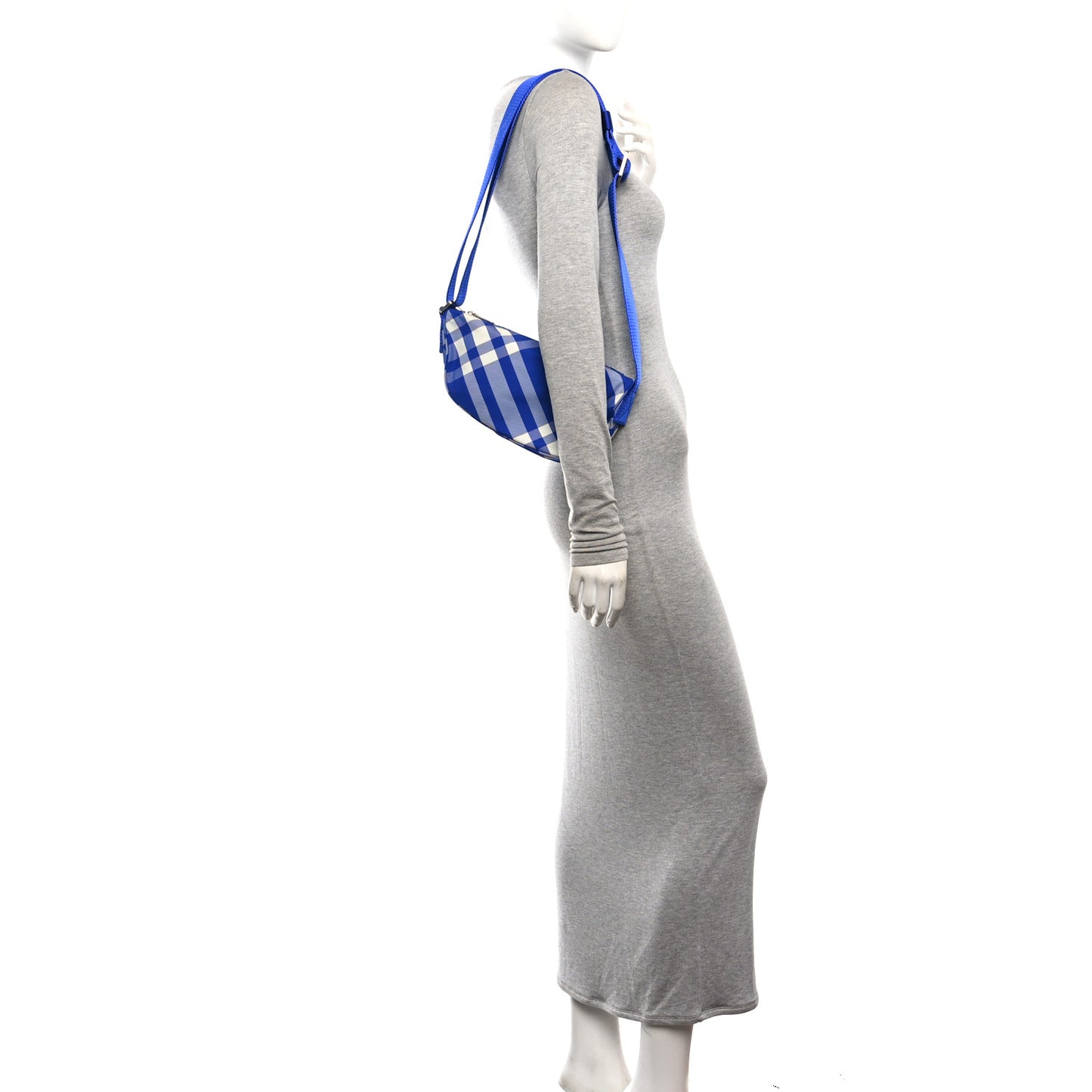Nylon Check Shield Bum Bag Crossbody Knight