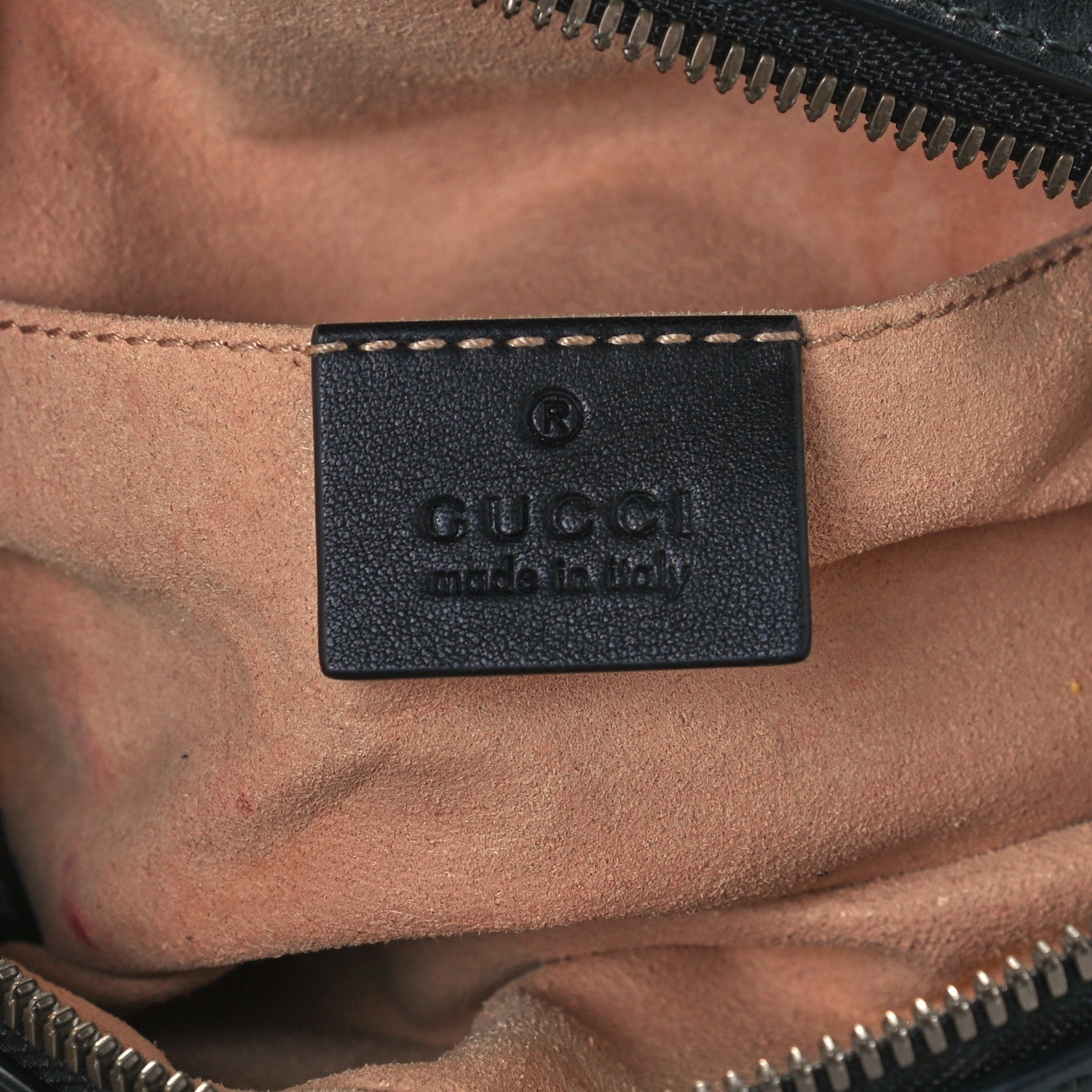 Gucci Calfskin Matelasse GG Marmont Belt Bag 95 38 Black 6 of 11