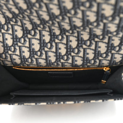 Christian Dior Oblique 30 Montaigne Flap Bag Blue 5 of 8