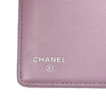 Chanel Lambskin Quilted Yen Wallet Lilac 5 of 14