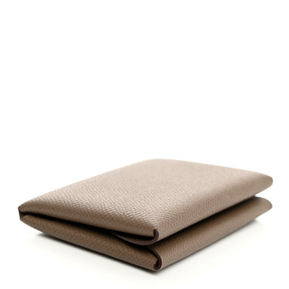 Hermes Epsom Calvi Duo Card Case Etoupe 4 of 7