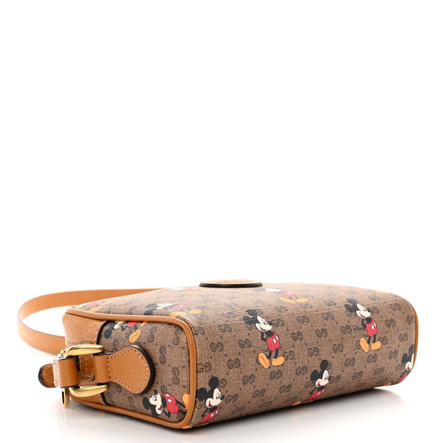 Gucci X DISNEY Mini Vintage GG Supreme Monogram Mickey Mouse Shoulder Bag Beige Vintage Sun Oil 4 of 11
