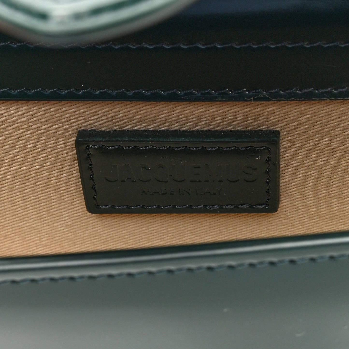 Glazed Calfskin Le Bambino Dark Green