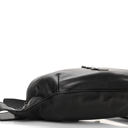 Saint Laurent Calfskin Monogram Belt Bag Black 9 of 10