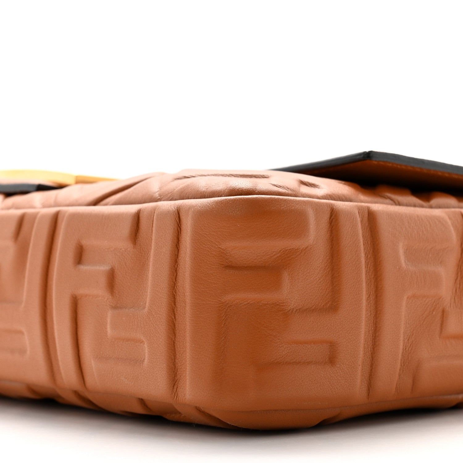 Fendi Nappa FF 1974 Embossed Baguette Brandy 9 of 9