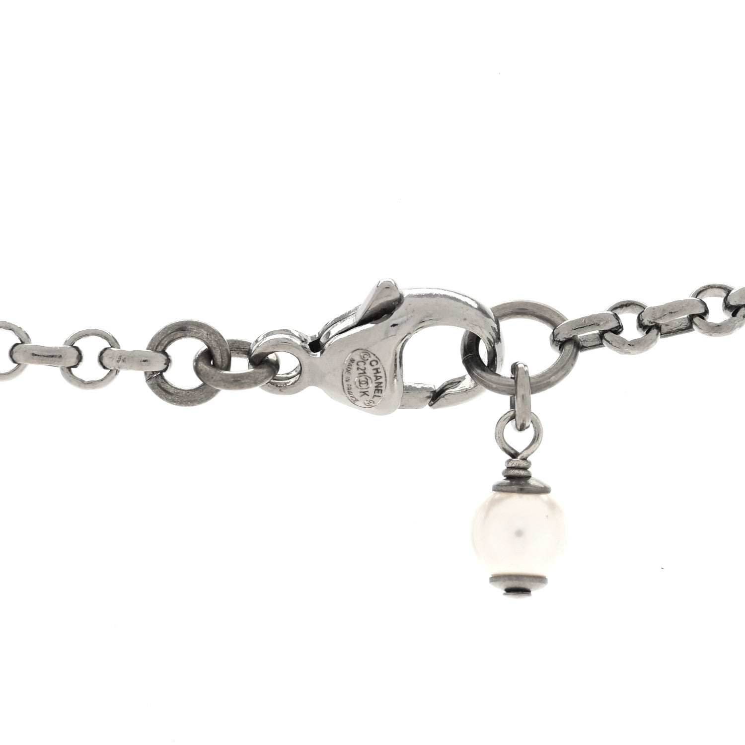 Chanel Crystal CC Necklace Ruthenium 4 of 4