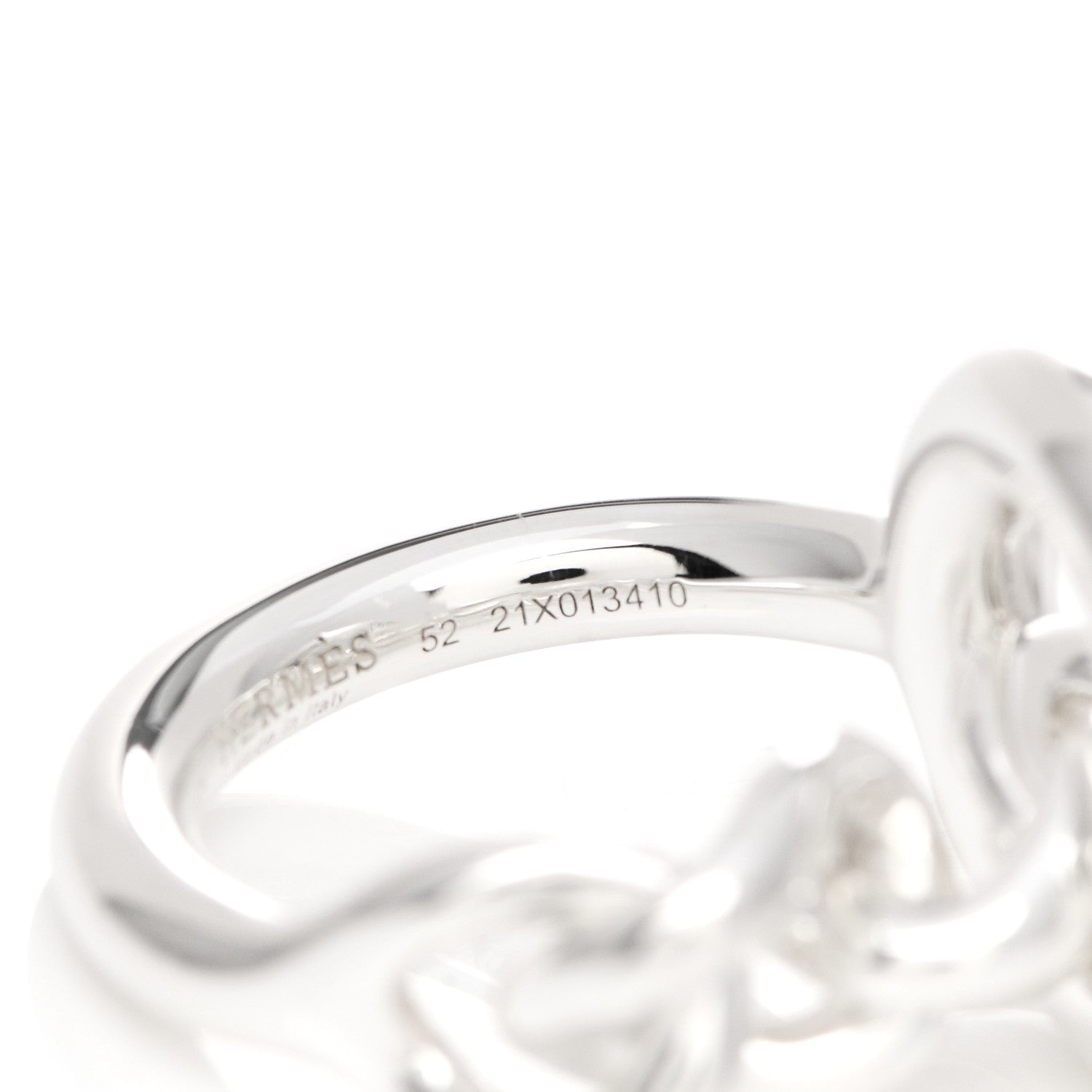 Hermes Sterling Silver GM Croisette Ring 52 6 4 of 7