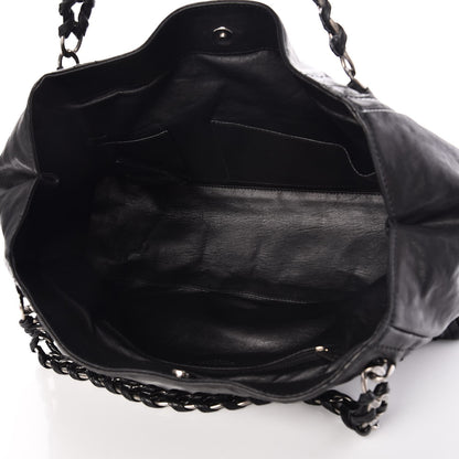Chanel Glazed Calfskin East West Modern Chain Tote Black 5 of 7