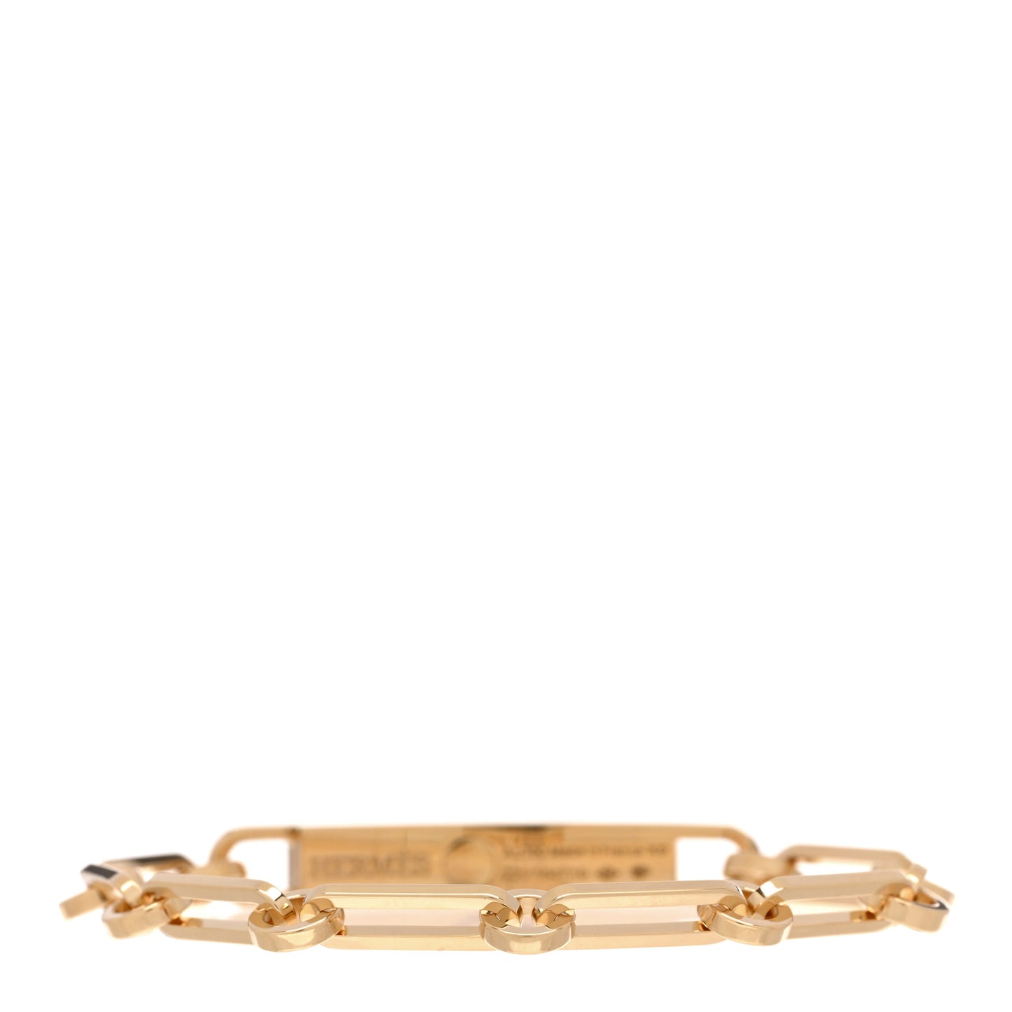 18K Yellow Gold Diamond Pave PM Kelly Chaine Bracelet XS