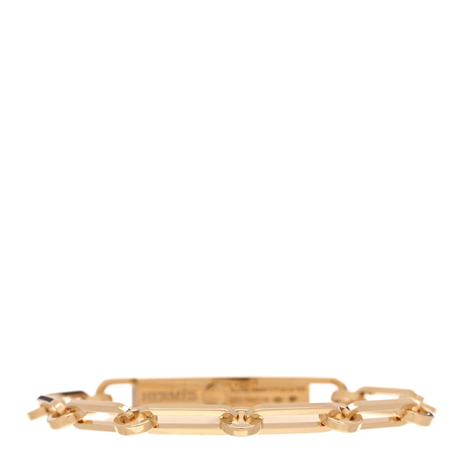 Hermes 18K Yellow Gold Diamond Pave PM Kelly Chaine Bracelet XS 2 of 4