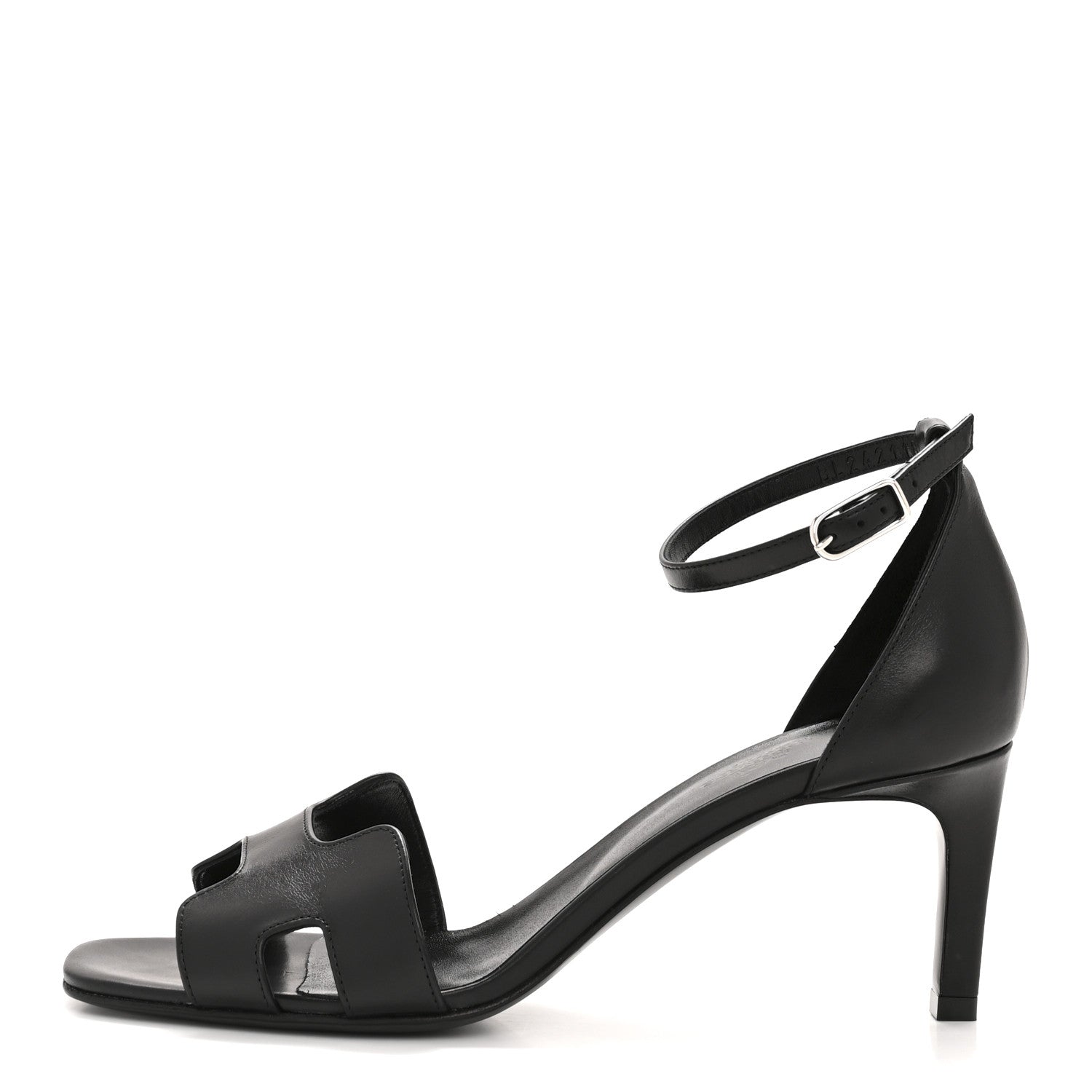 Hermes Calfskin Joy 70 Sandals 38.5 Black 1 of 10