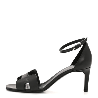 Hermes Calfskin Joy 70 Sandals 38.5 Black 1 of 10