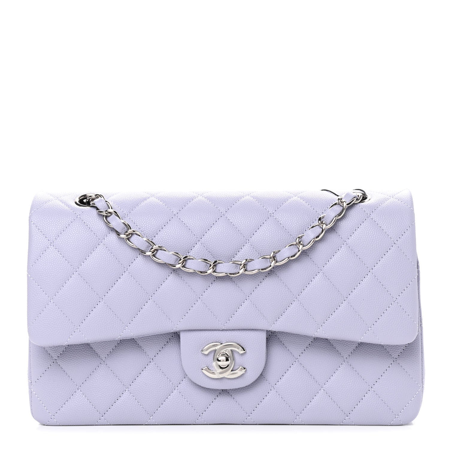 Chanel Caviar Quilted Medium Double Flap Light Purple 1 of 9