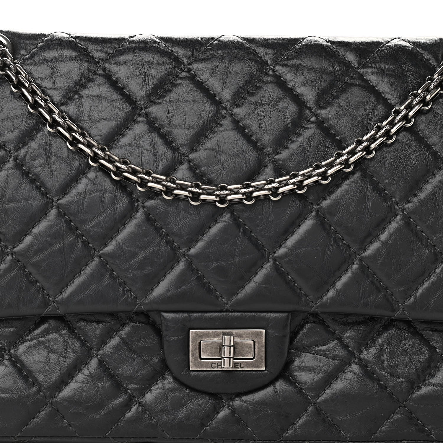 Chanel Aged Calfskin Quilted 2.55 Reissue 226 Flap Grey 8 of 11