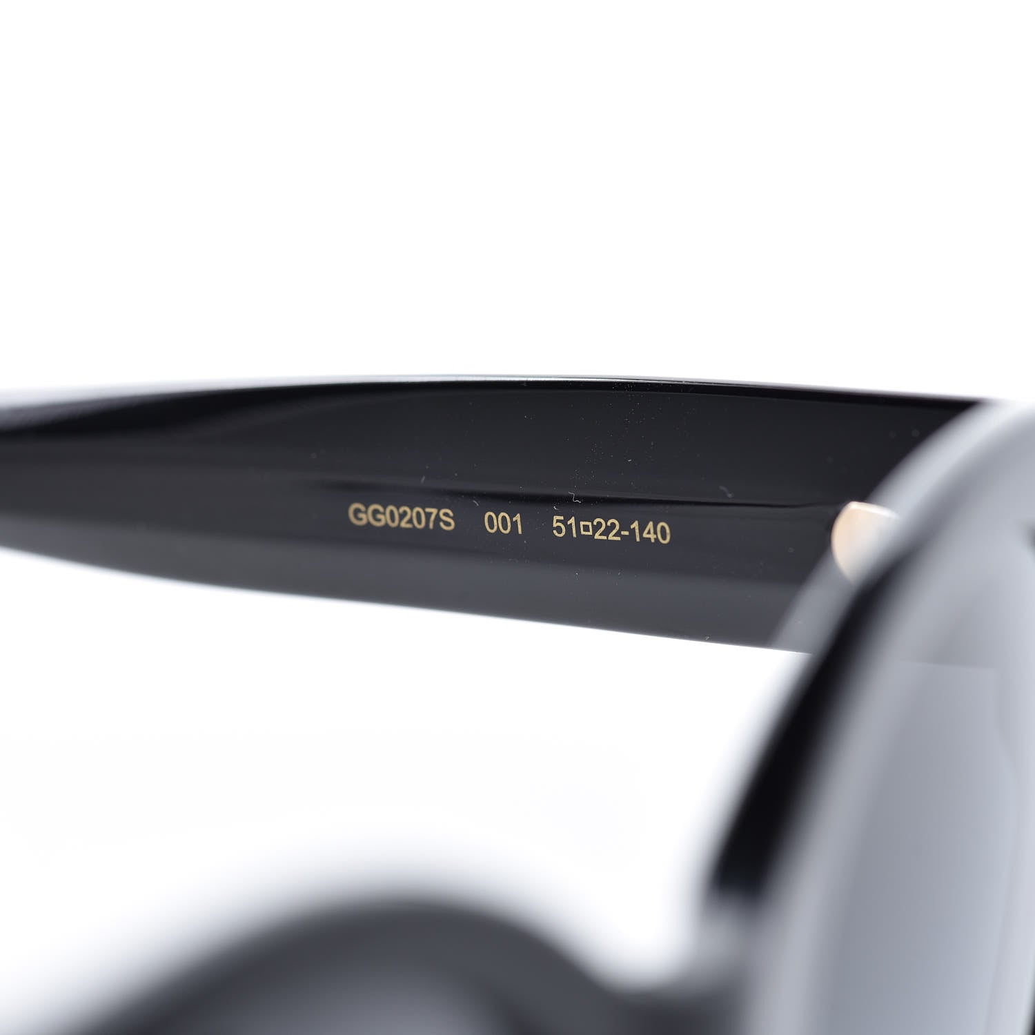 Gucci Round Frame GG Star Sunglasses GG0207S Black 5 of 8