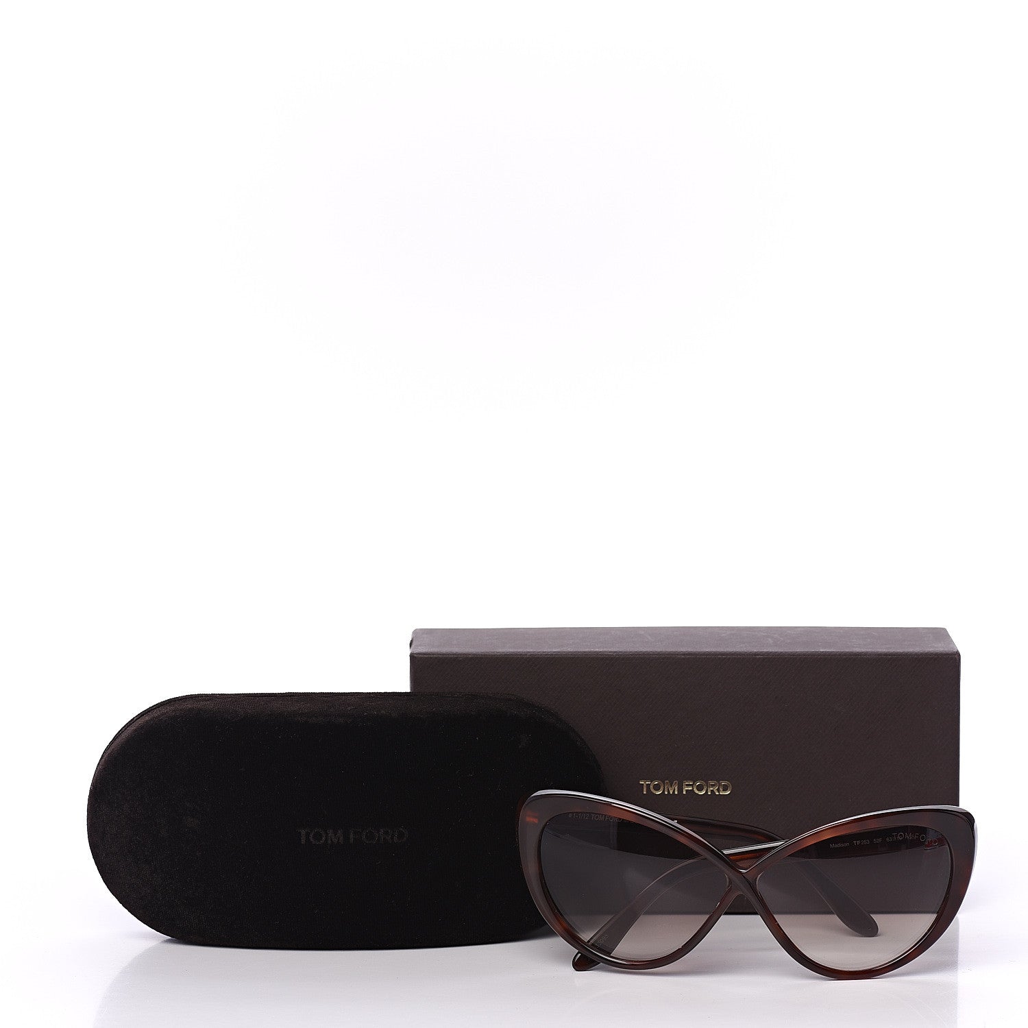 Tom Ford Madison Cat Eye Sunglasses TF253 Brown 7 of 7