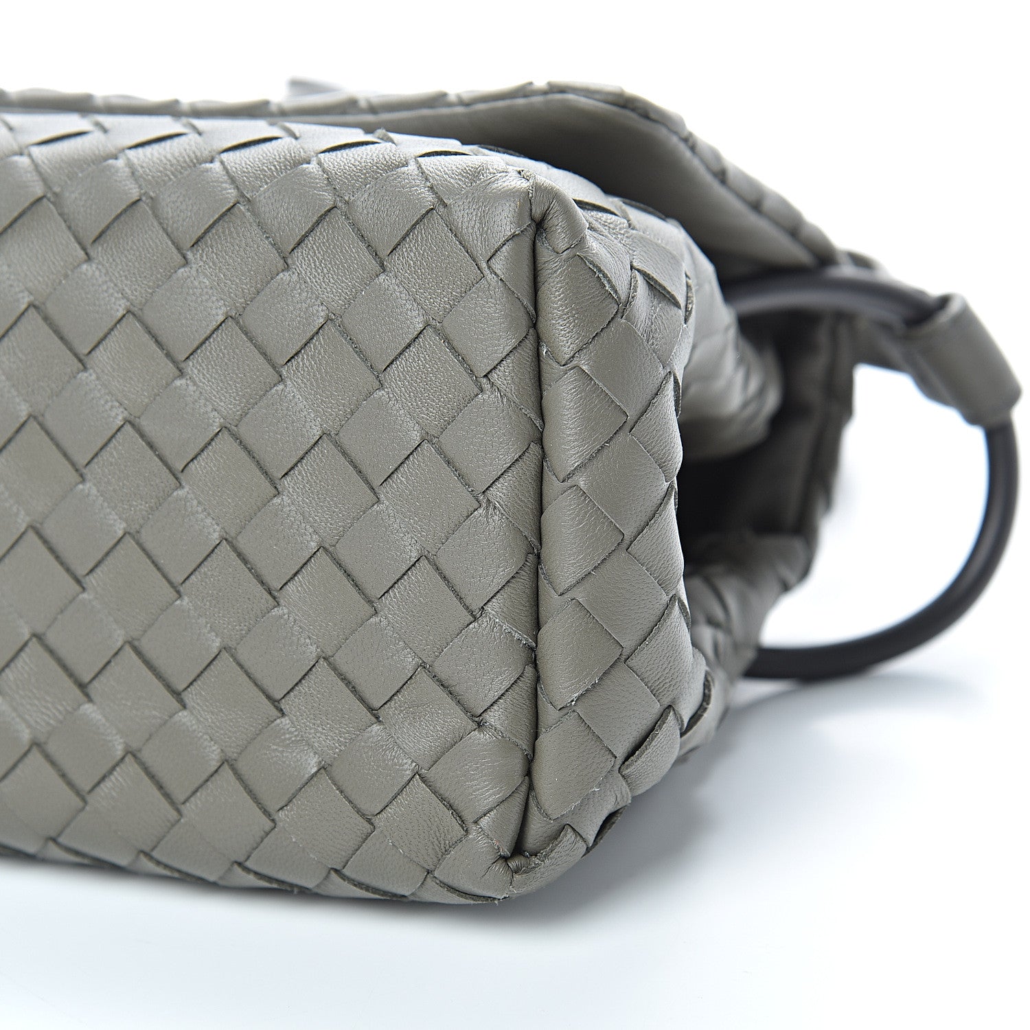 Bottega Veneta Nappa Intrecciato Flap Crossbody Grey 8 of 8