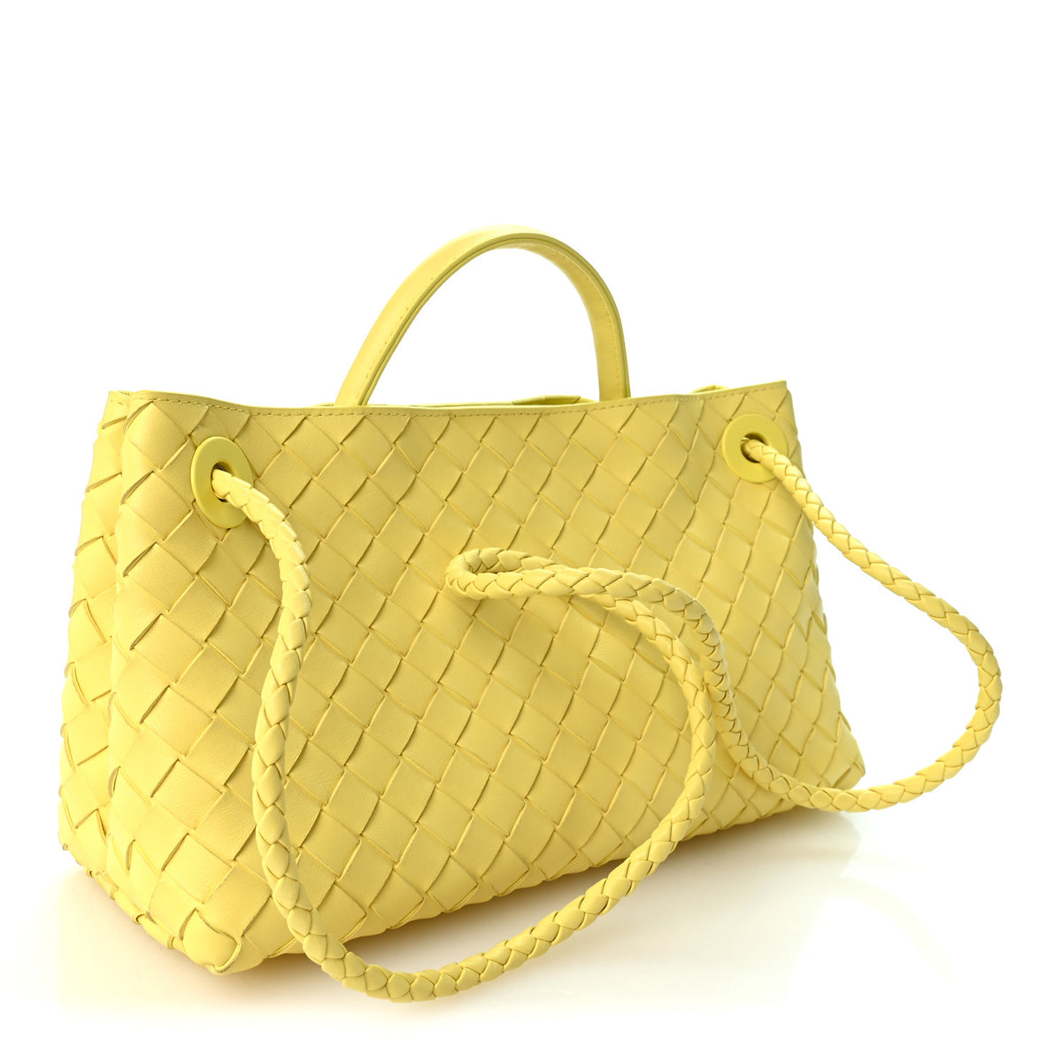 Nappa Intrecciato Small East West Andiamo Shoulder Bag Sherbert