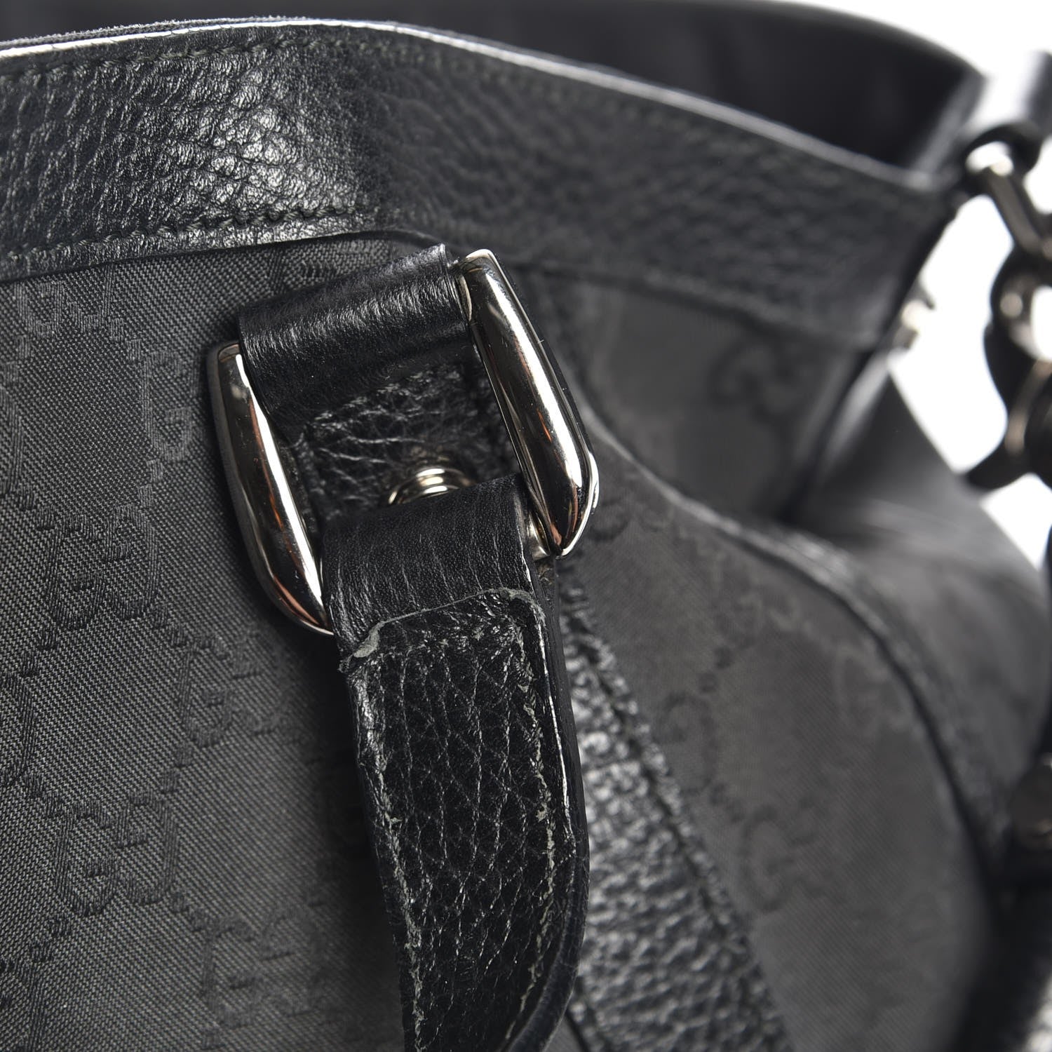 Gucci Monogram Medium Abbey Convertible Tote Black 11 of 11