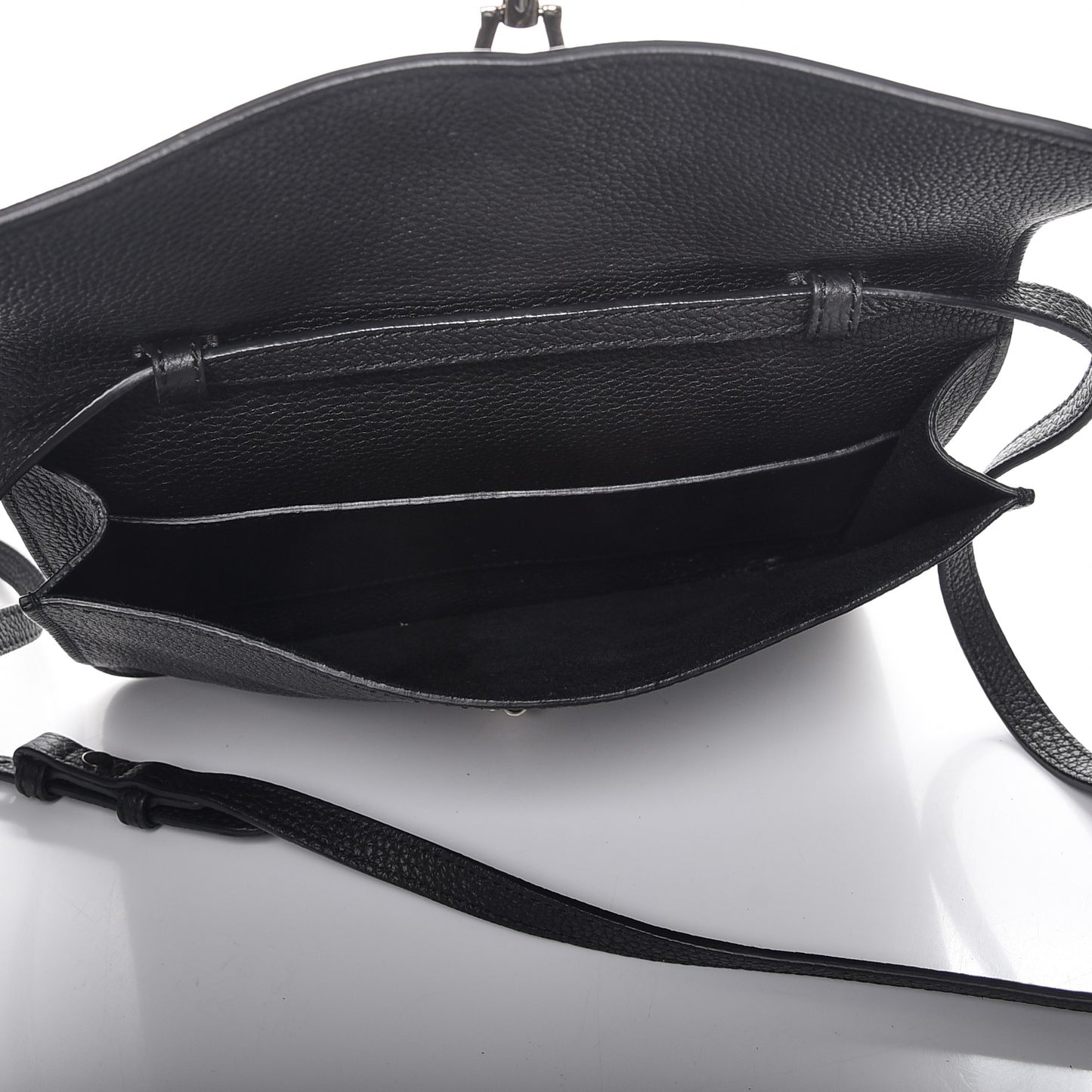 Grand Prix Calfskin Jackie Convertible Shoulder Bag Black