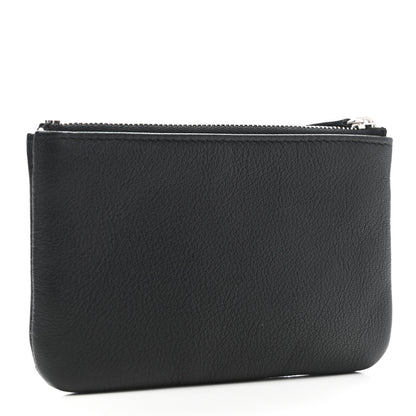 Chanel Goatskin Camellia CC Cosmetic Pouch Black 3 of 8