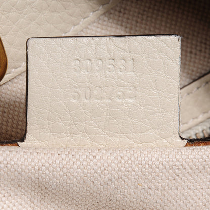 Gucci Pebbled Calfskin Twill Medium Shoulder Bag White 7 of 7
