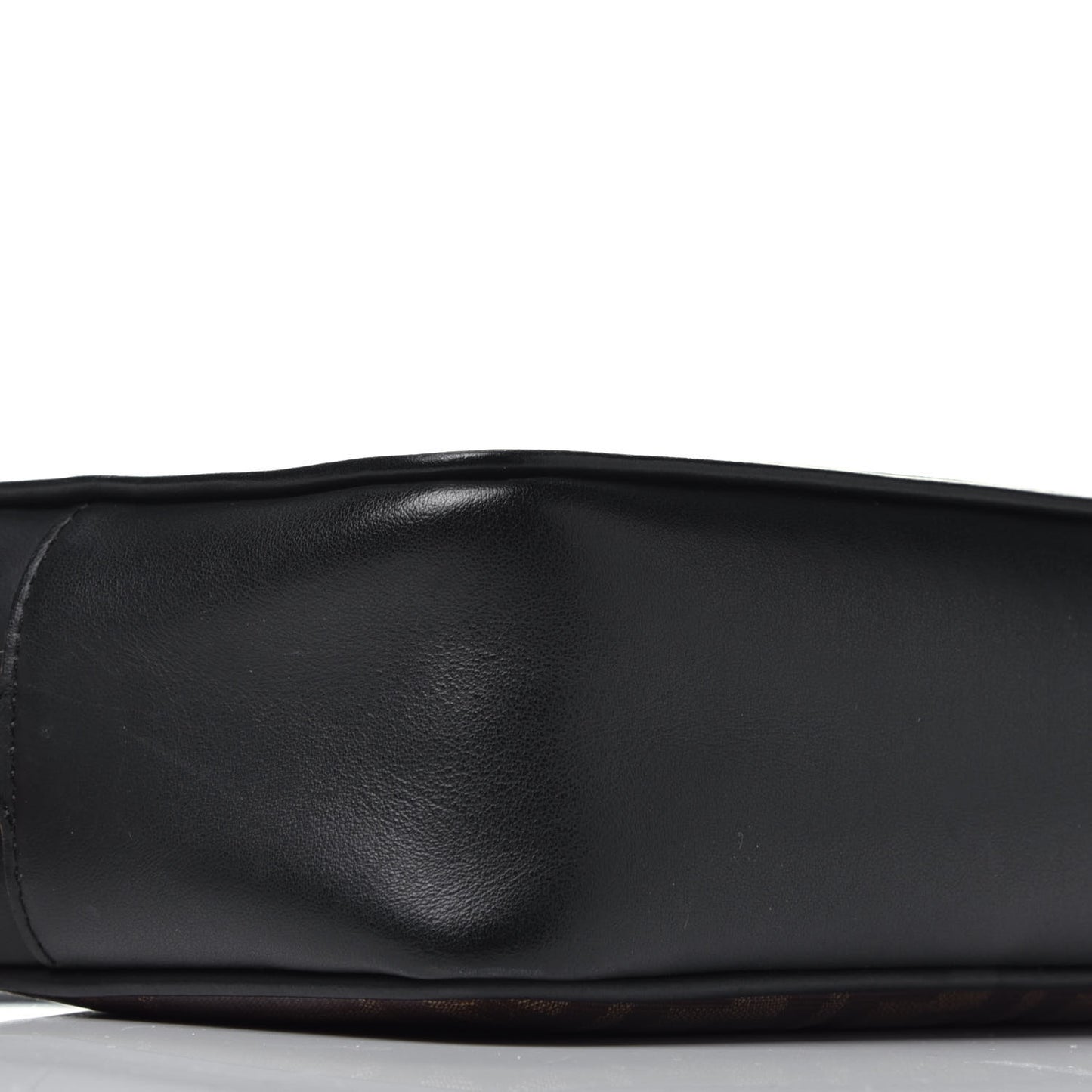 Glazed Fabric Vitello Century FF 1974 Stamp Patch Mini Camera Case Mogano Panna Black
