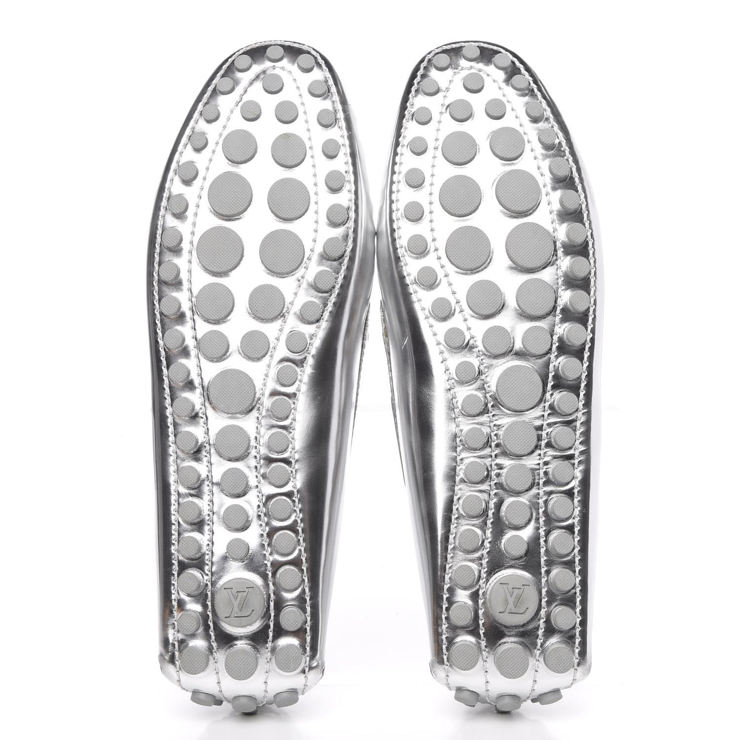 Calfskin Monogram Gloria Loafers 41 Silver