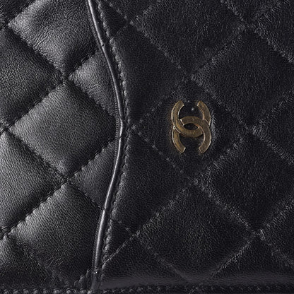 Chanel Lambskin Quilted Classic Flat Wallet Pouch Black 9 of 11