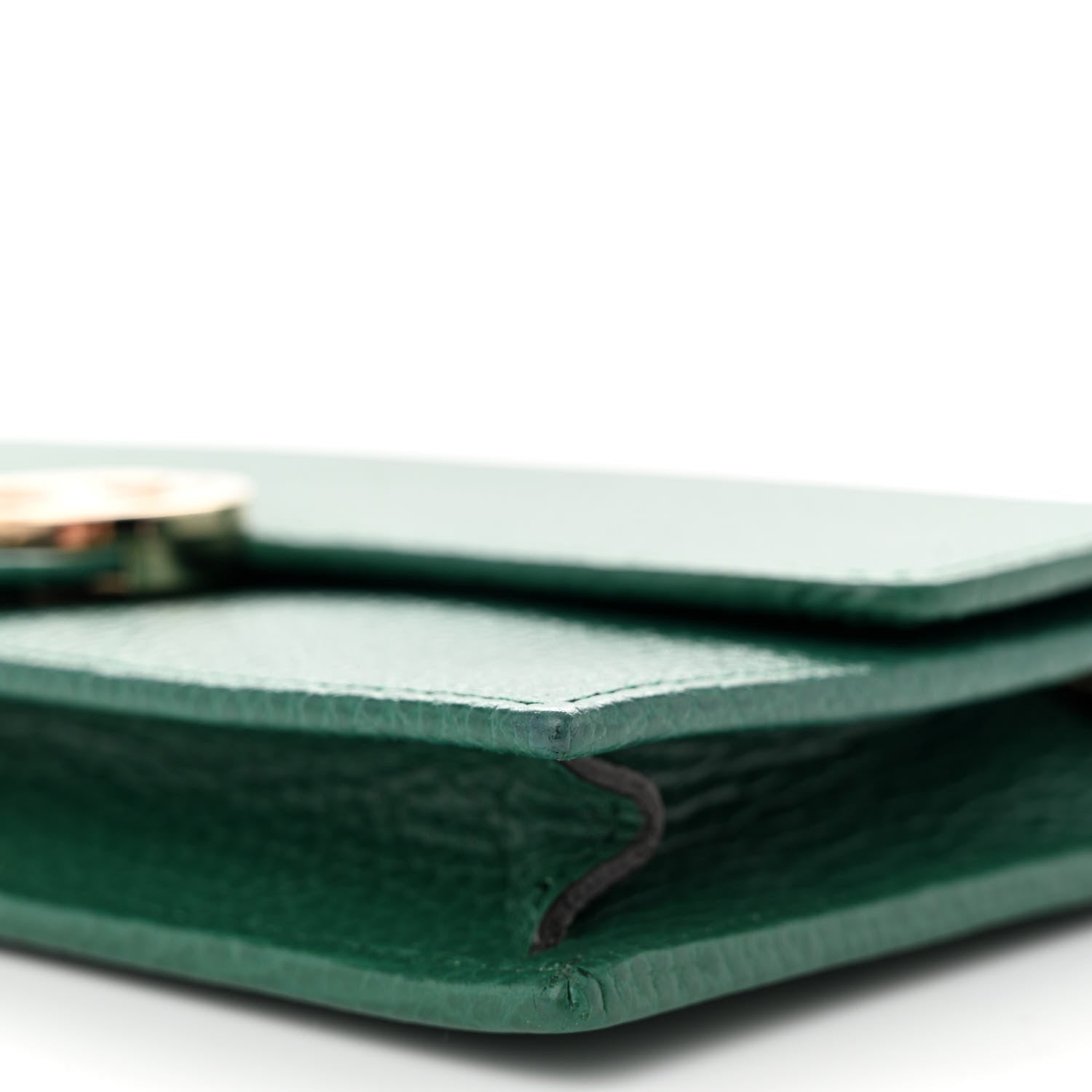 Gucci Dollar Calfskin Interlocking G Chain Wallet Emerald 10 of 10